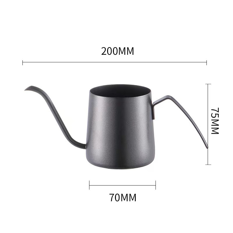 Gooseneck thin mouth coffee maker Home kitchen stainless steel hand brewed coffee maker Teapot non-stick pan