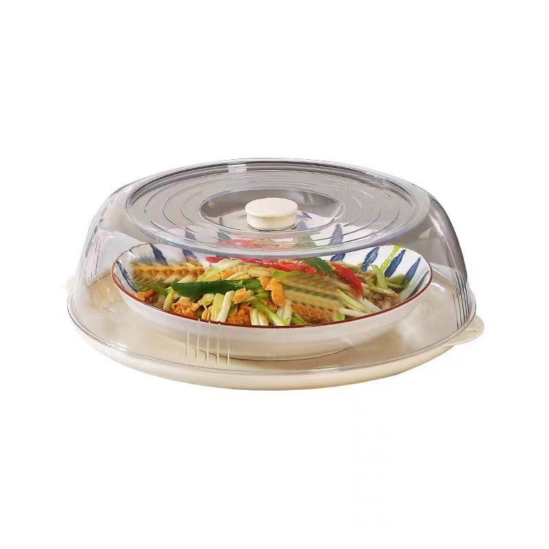 Multilayer stackable dust plate Circular dish cover Insulated food cover Transparent plastic