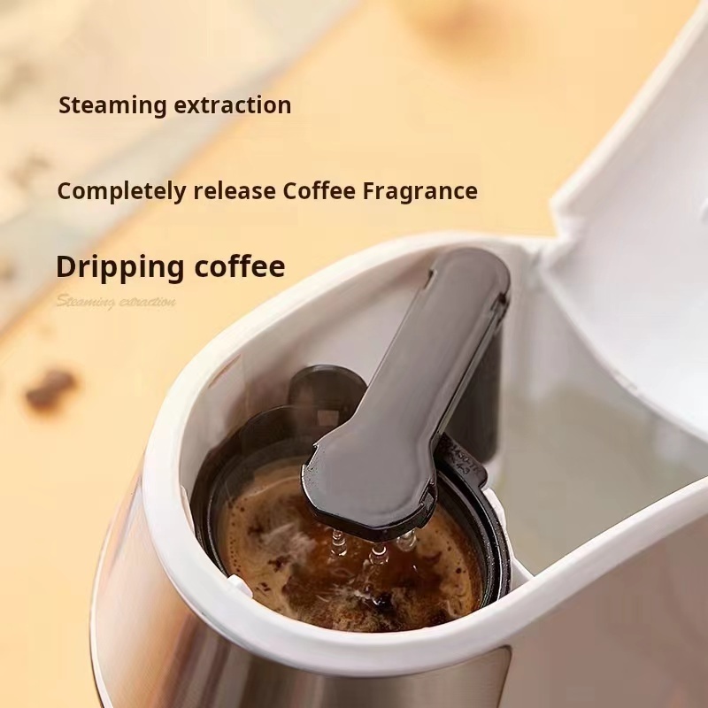 Drip brew tea office pump Steam milk brew small portable coffee maker