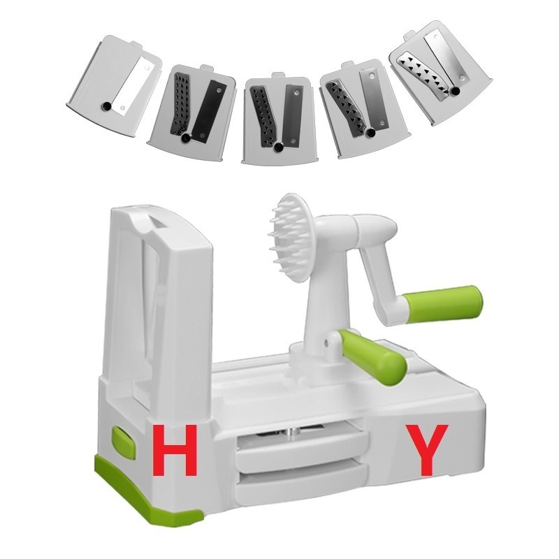 Hot Sale Multifunctional Plastic Twist, Spiral Vegetable Slicer Choppers For Fruit & Vegetable Cutter Spiralizer