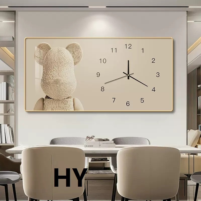 Modern Minimalist Living Room Wall Clock Slightly Luxury Decoration with Quartz Motivity and Resin Body Trending Pocket Watch