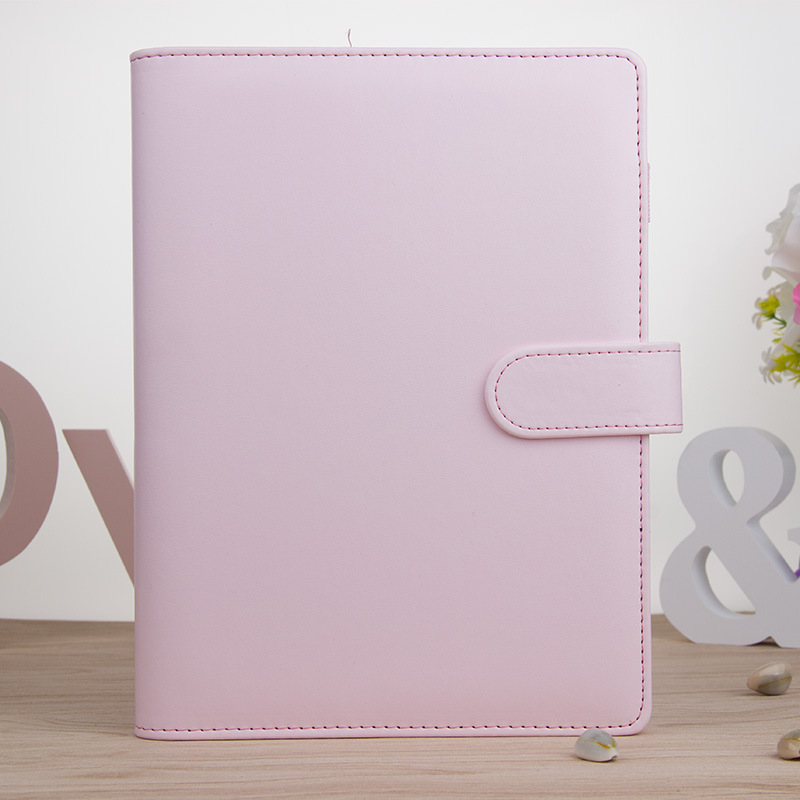 Wholesale Pu Leather Budget Binder office supplies with buckle Notebook Planner Cover A5 A6 Binder Ring Bound Planner