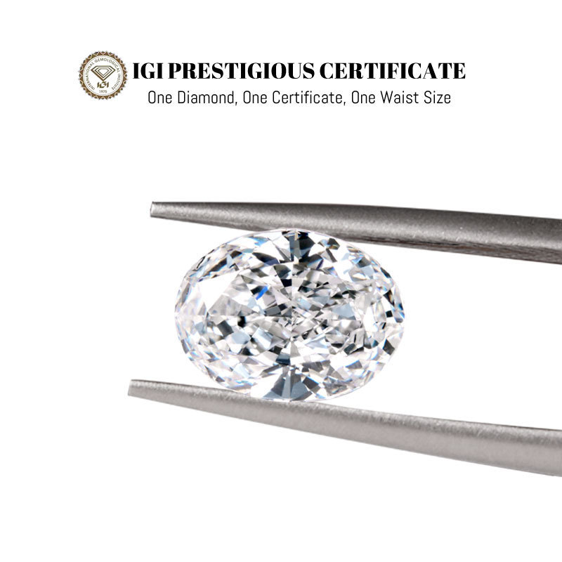 Oval Lab Diamond IGI GIA Certified D E F colour VVS VS Loose Diamond 0.5Carat 1Carat 3Carat CVD HTHP  Lab Grown Diamond