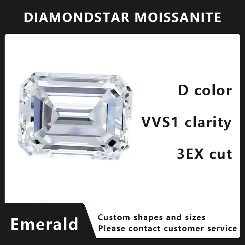 moissanite diamond DEFG color VVS with certificate Loose moissanite stone Round Oval Pear Cushion cut moissanite Custom shape