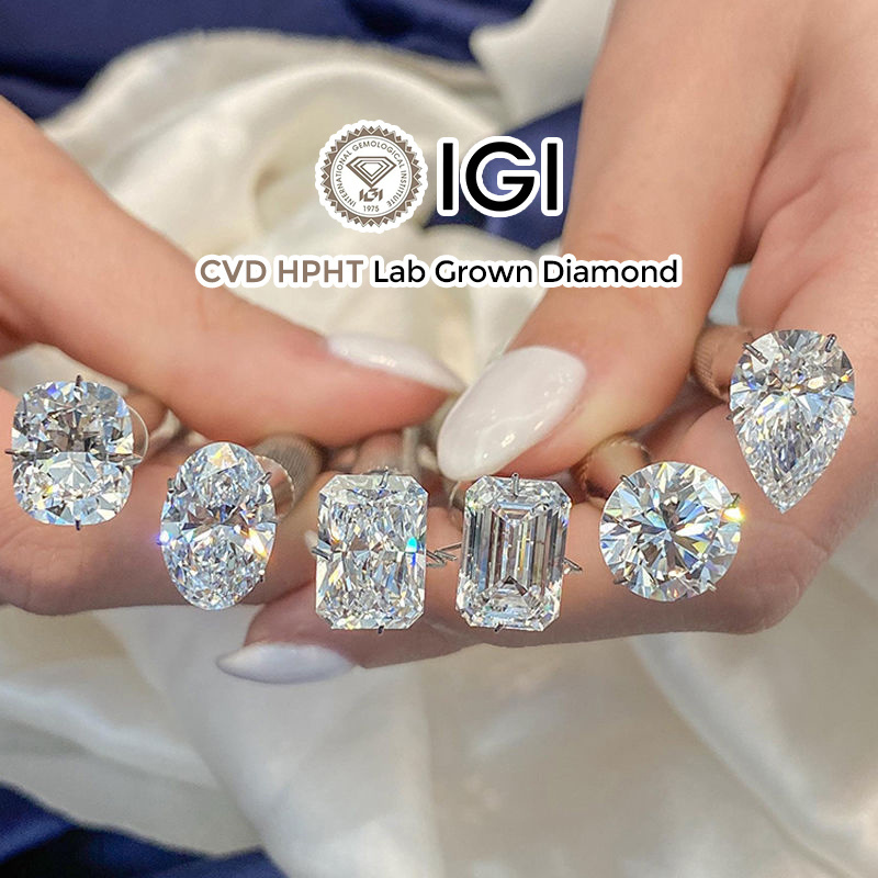 CVD HPHT Lab Diamond Wholesale D E F Color 1carat 2carat 10carat Loose Diamond Stones IGI GIA Certificate Lab grown Diamond