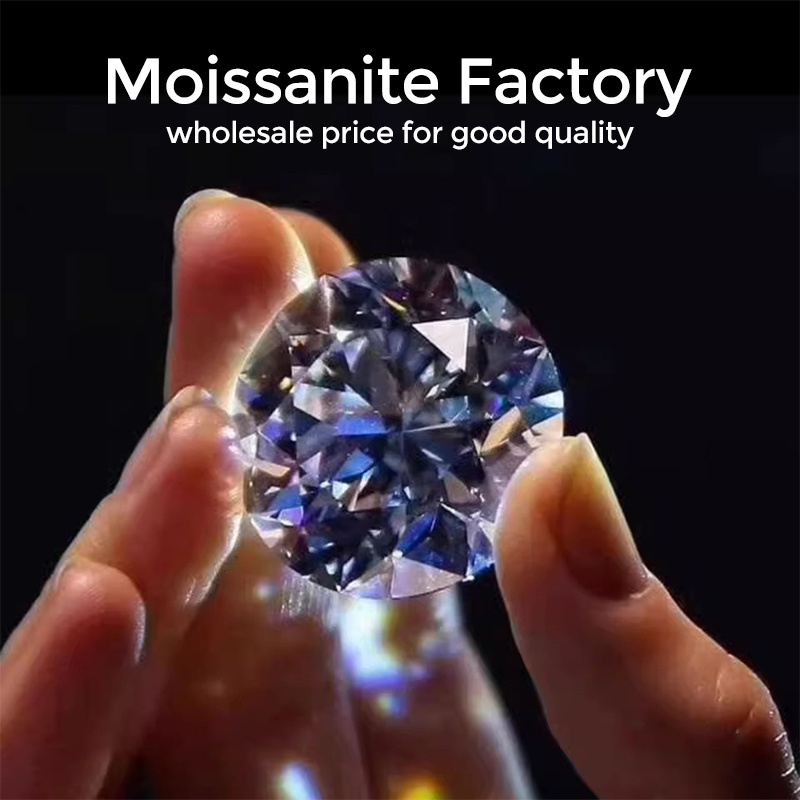 moissanite diamond DEFG color VVS with certificate Loose moissanite stone Round Oval Pear Cushion cut moissanite Custom shape