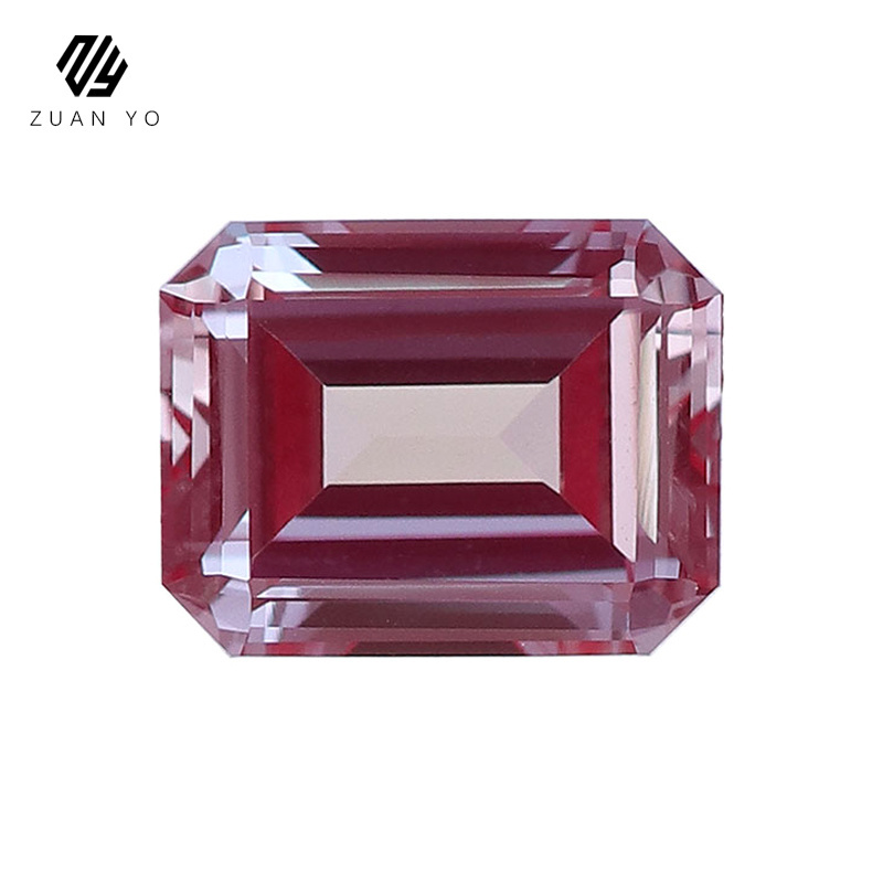 Wholesale Synthetic Stone Alexandrite Lab Grown Stone Emerald Cut Alexandrite Loose Gemstones