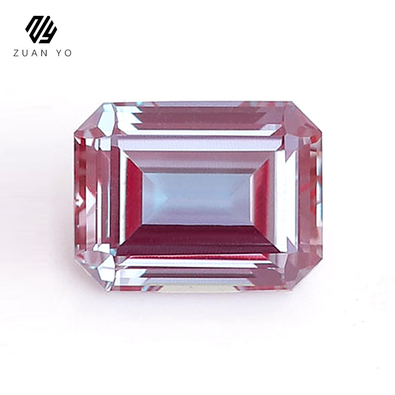 Wholesale Synthetic Stone Alexandrite Lab Grown Stone Emerald Cut Alexandrite Loose Gemstones