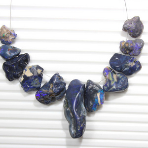 Natural Lightning Ridge Australian Black Opal Beads Smooth Rough Beads