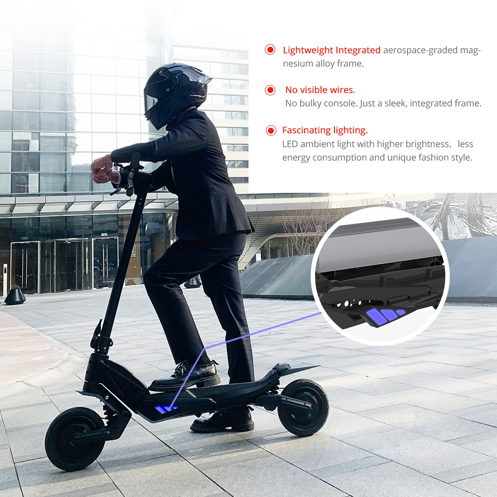 Eu Warehouse Chinese Scooter Manufacturers 1500w 45km/h Speed Folding Dual Motor Electric Scooter Adult