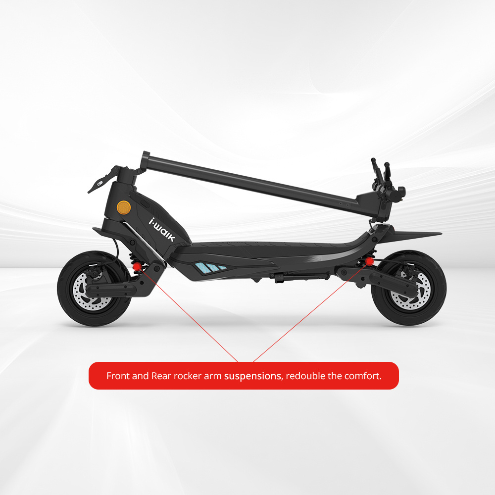 Eu Warehouse Chinese Scooter Manufacturers 1500w 45km/h Speed Folding Dual Motor Electric Scooter Adult