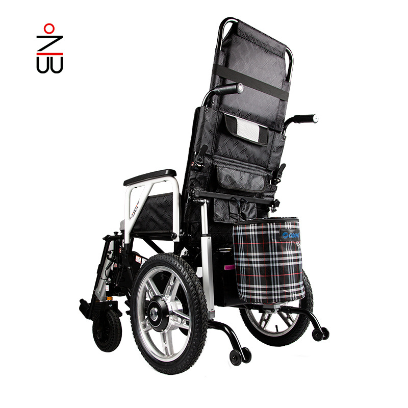 reclining foldable adjustable electric wheelchair with remote control