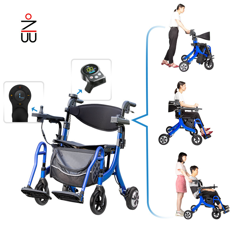 folding shopping electric drive rollator walker for elderly