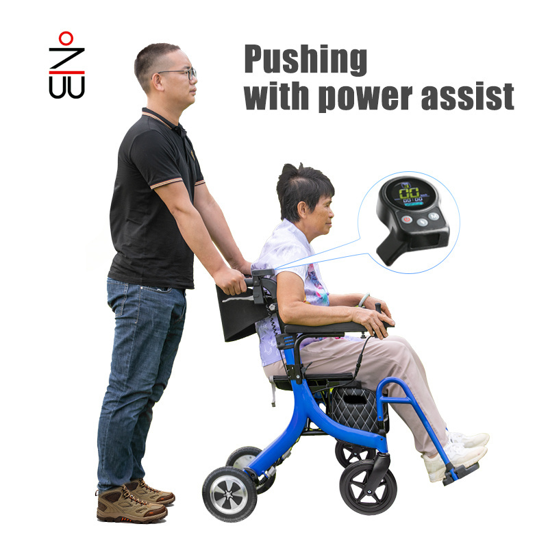 folding shopping electric drive rollator walker for elderly