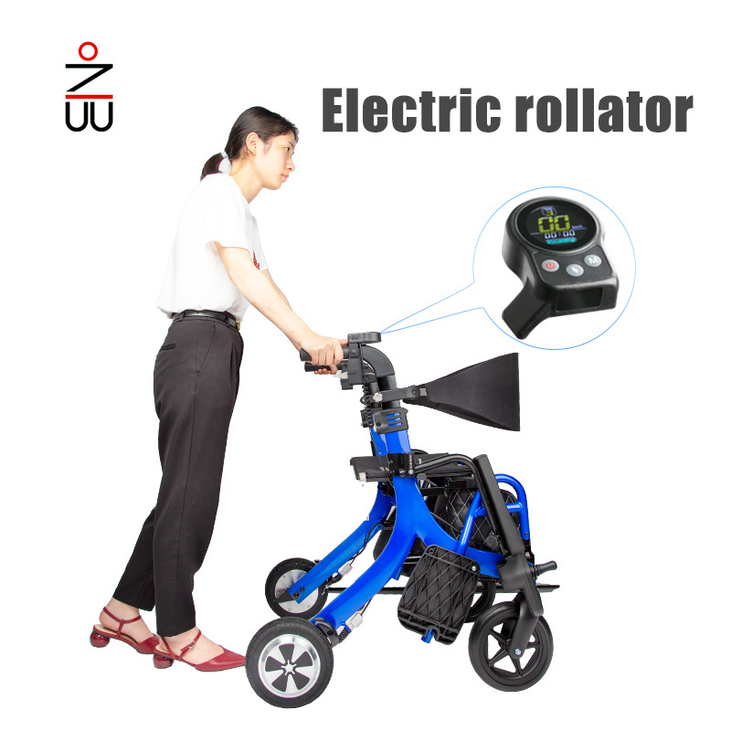 folding shopping electric drive rollator walker for elderly