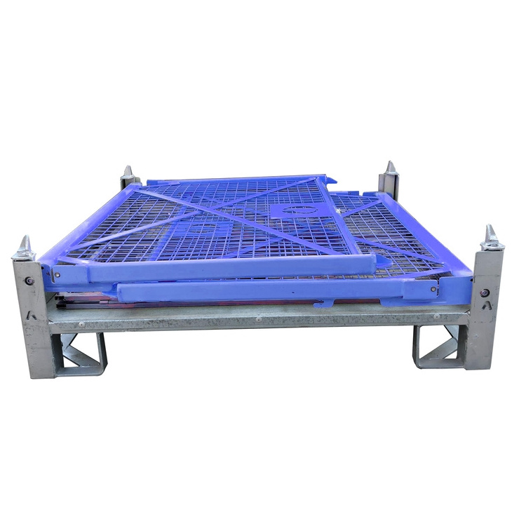 Steel Cage Folding Cage Metal Crate For Material Handing  Storage