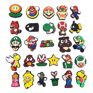 Game shoe charms custom pvc shoe lace charms custom Super Mario shoe charms wholesale Via DHL/Fedex