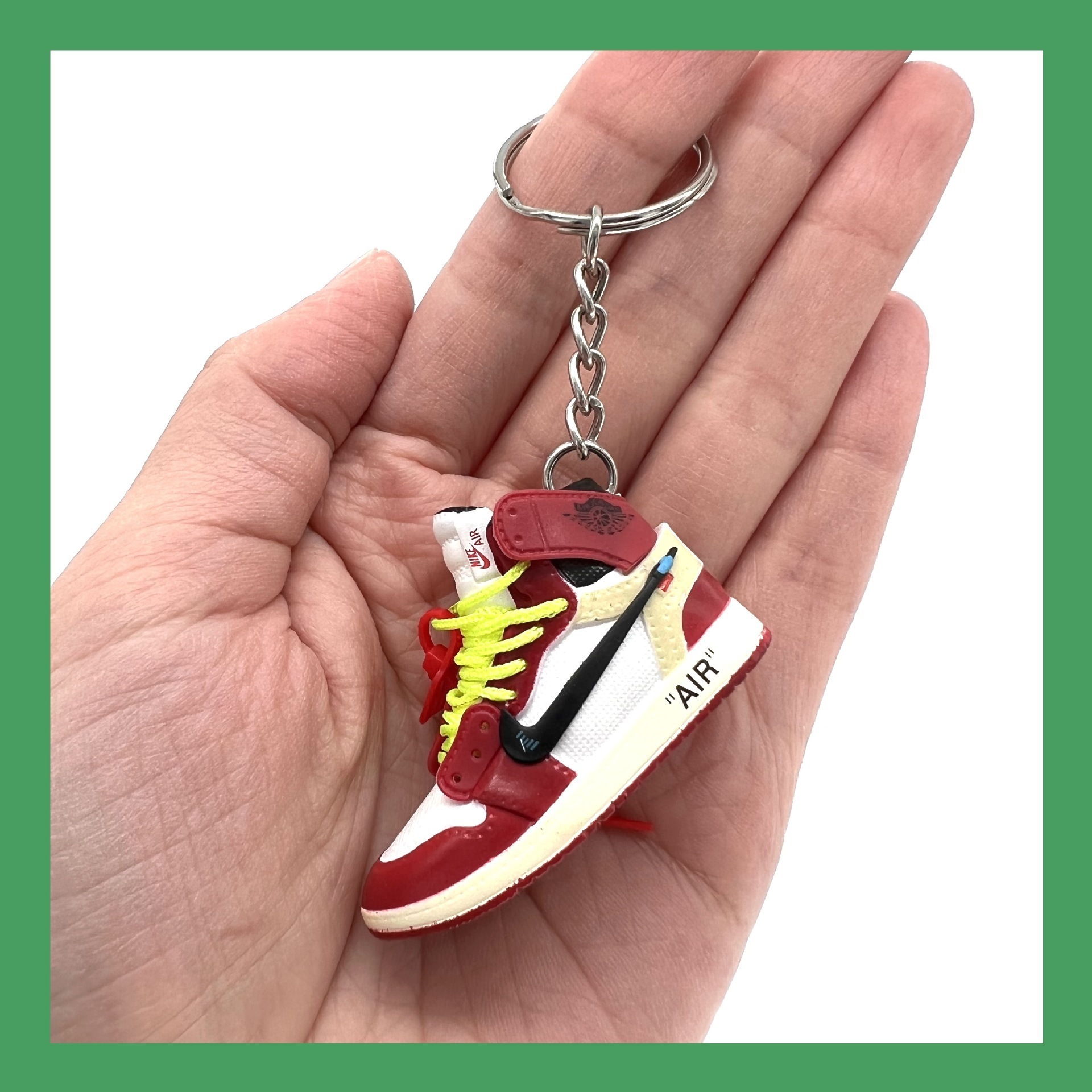 Popular sneakers Wholesale hot sell high-quality creative 3D Key Chain custom mini shoes key chains popular sneakers rubber key