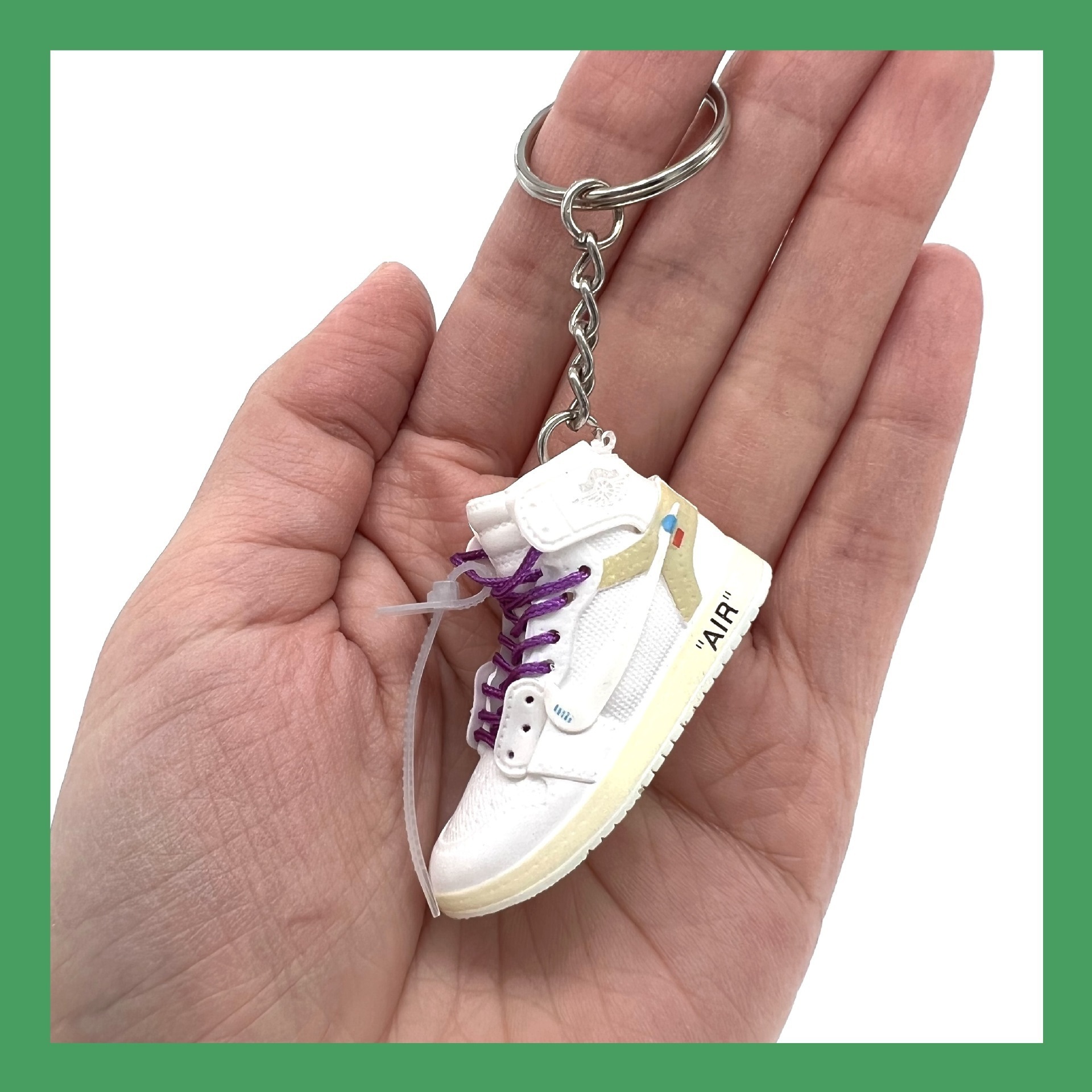 Popular sneakers Wholesale hot sell high-quality creative 3D Key Chain custom mini shoes key chains popular sneakers rubber key