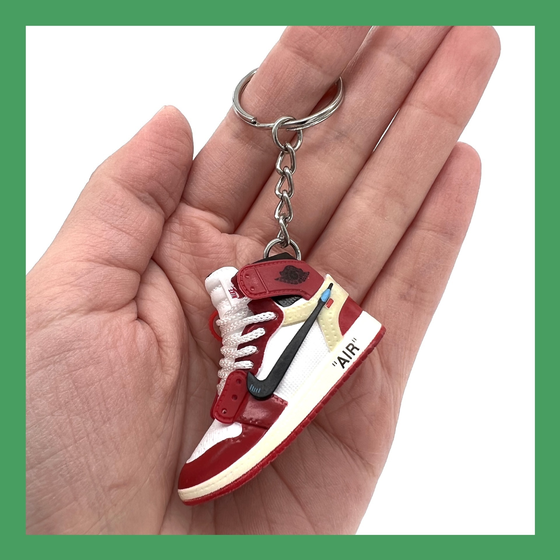 Popular sneakers Wholesale hot sell high-quality creative 3D Key Chain custom mini shoes key chains popular sneakers rubber key