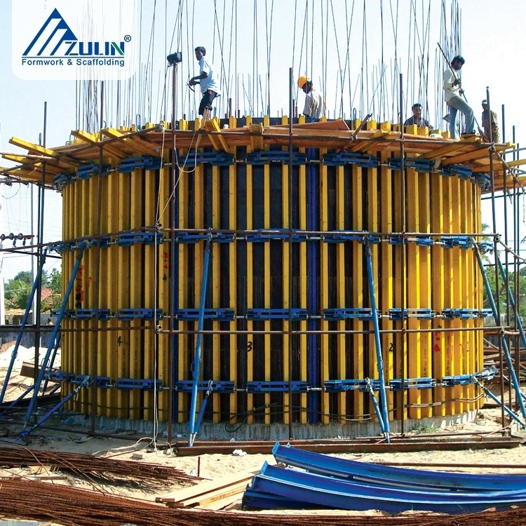 ZULIN adjustable curved bridge pier circular concrete tank h beam formwork