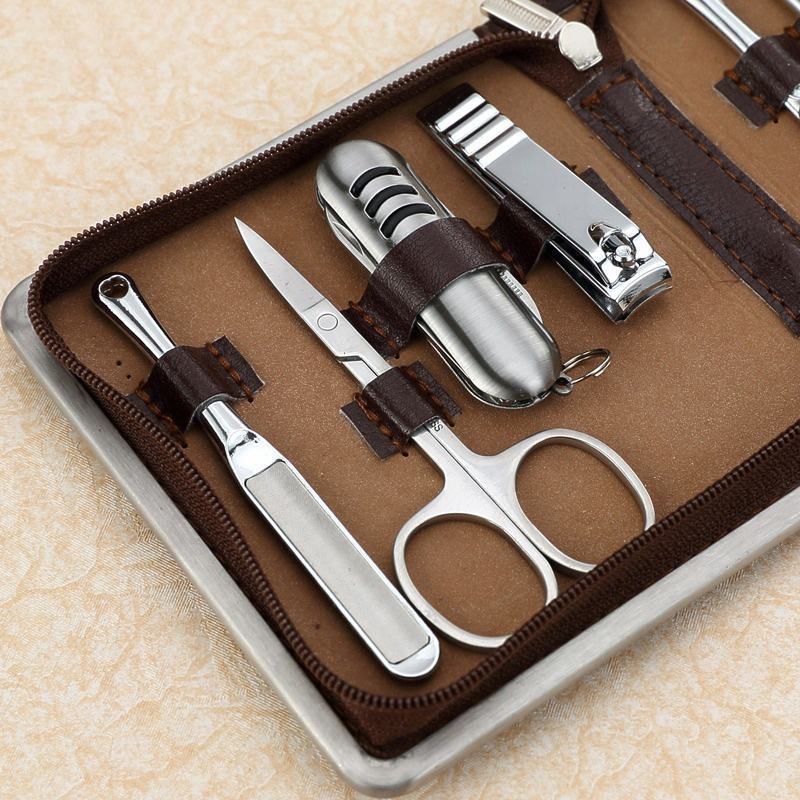 Nail Care Set Stainless Steel 9 Pcs Manicure Tools Custom Color Private Label Nail Art Accessories Manicure & Pedicure Set