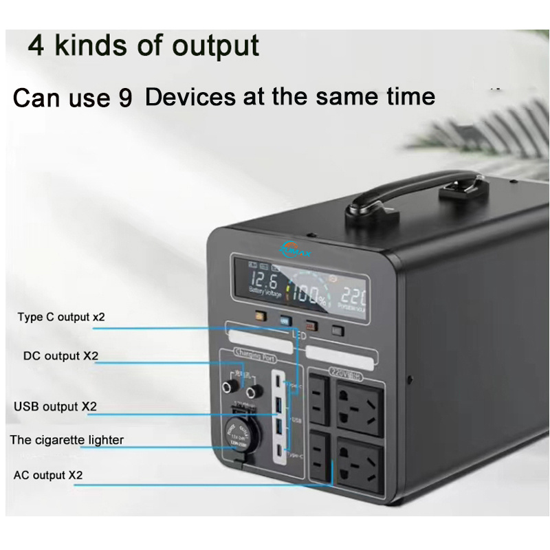 zumax Hot Selling 110 220v Charging Battery 1500 Watt Solar Generator  Banks Supply 1500W Portable Power Station For Outdoor