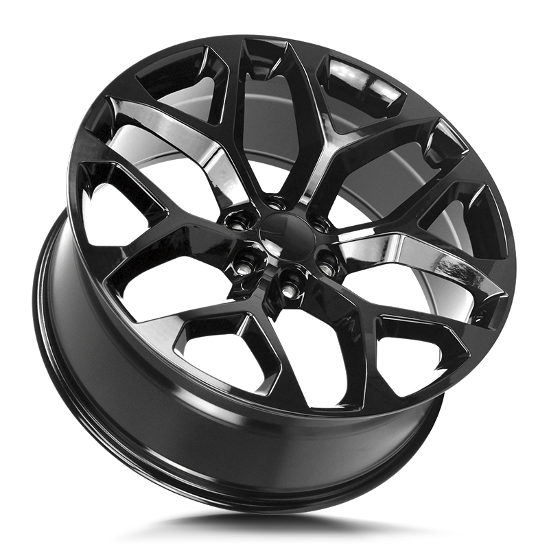 F7359 Popular design 20 22 24 26 inch wheel rims for Chevy Silverado 6x139.7 snowflake rims gloss black replica rims