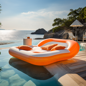 Comfortable Pool Side Inflatable  Sun Loungers and Inflatable Lounge Chaise Lounge Pool Ledge Lounger Sun Chair