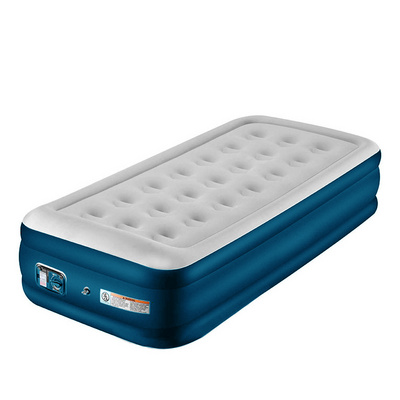 Twin Air Mattress Guest Durable Inflatable Airbed Blow Up Elevated Raised Air Bed with Built-in Electric Air Pump