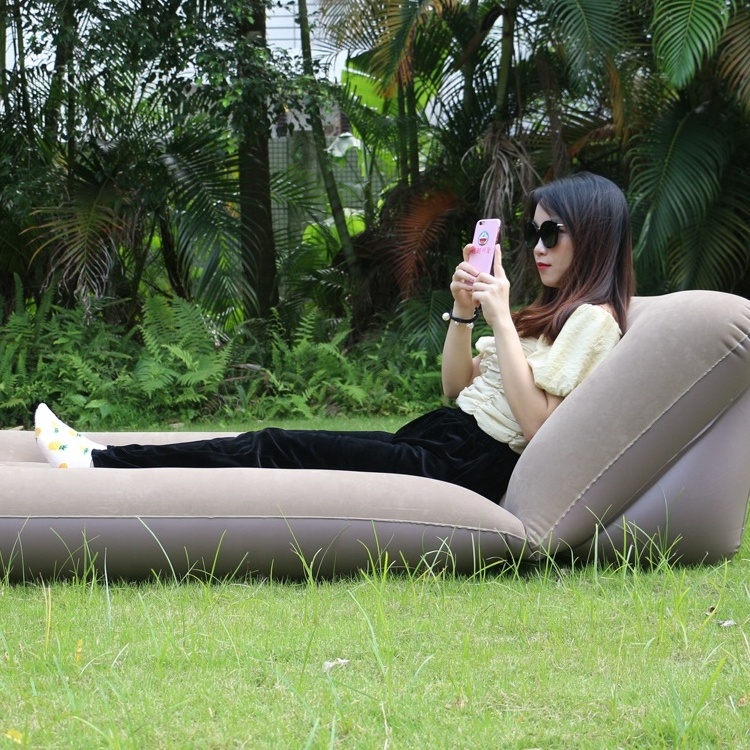 OEM Manufacturing  Foldable Portable Sex Corner Outdoor Camping Inflatable Sofa Bed with Backrest