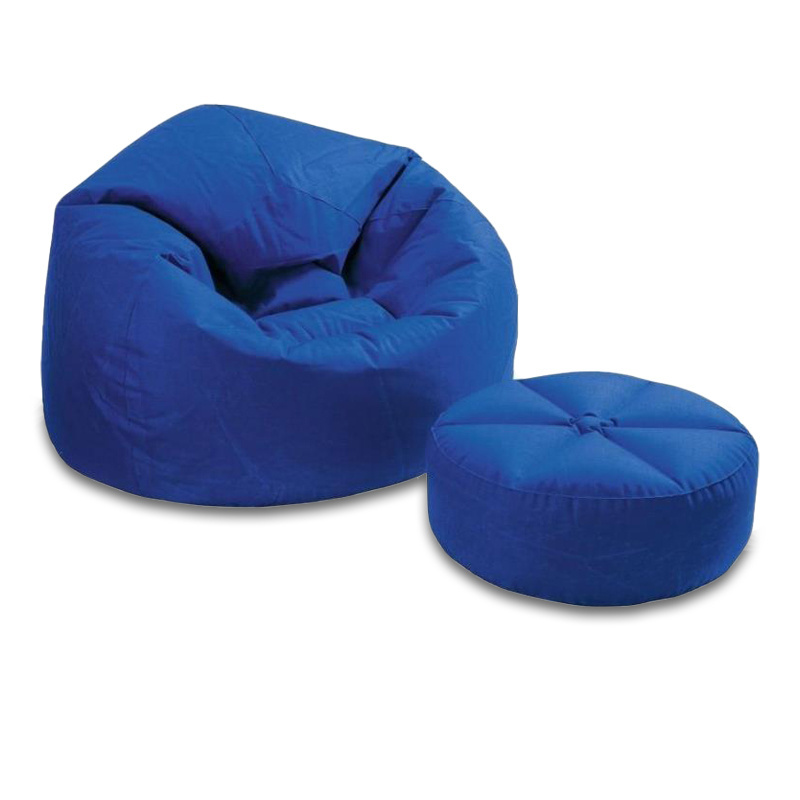 soft bean bag lazy inflatable air sofa with footrest