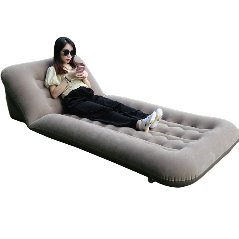 OEM Manufacturing  Foldable Portable Sex Corner Outdoor Camping Inflatable Sofa Bed with Backrest