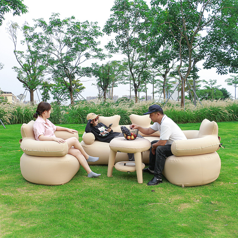 Inflatable Couch Air Sofa for Living Room Portable Recliner Inflatable Leisure Chair for Home