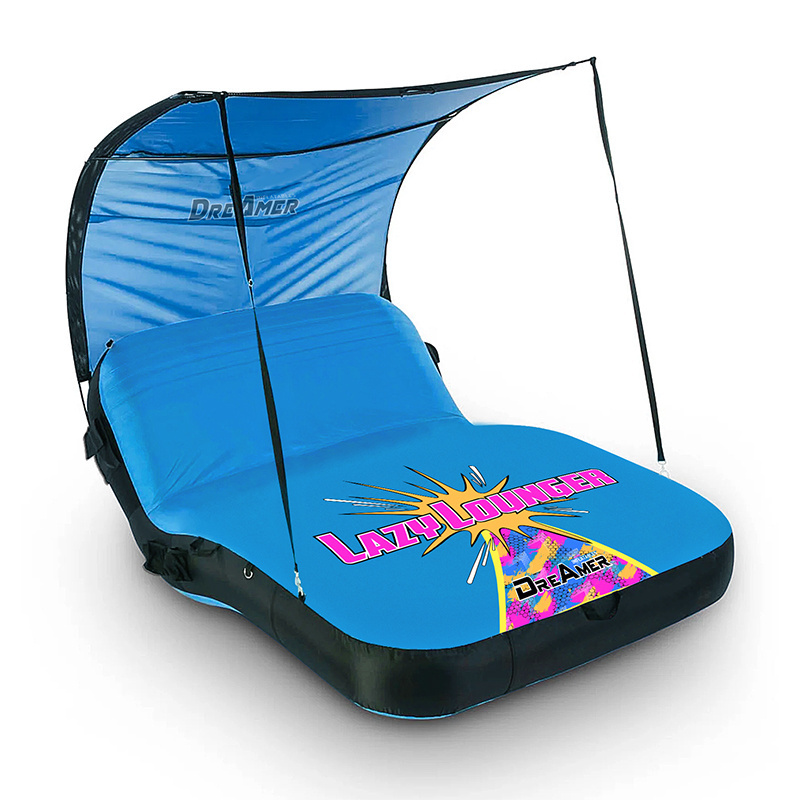 Customized Outdoor Inflatable Ledge Sun Air Lounger Chair for Poolside