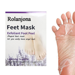 OEM Exfoliating Foot Mask for Adults Peel Away Callus Dead Skin Cells Skin Care Spa Treatment Herbal Lavender Foot Peel Mask