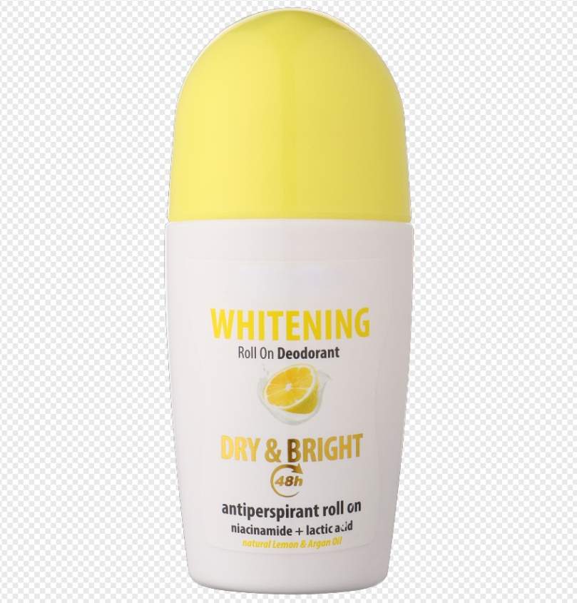 Hot Sale OEM WHITENING Natural Lemon & Argan Oil roll-on deodorant antiperspirant suitable for men and women