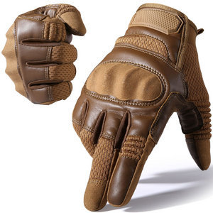 Wholesale Touch Screen Tactical Gloves Shooting Work PU Leather Full Finger Glove Protect Gear Men Mittens