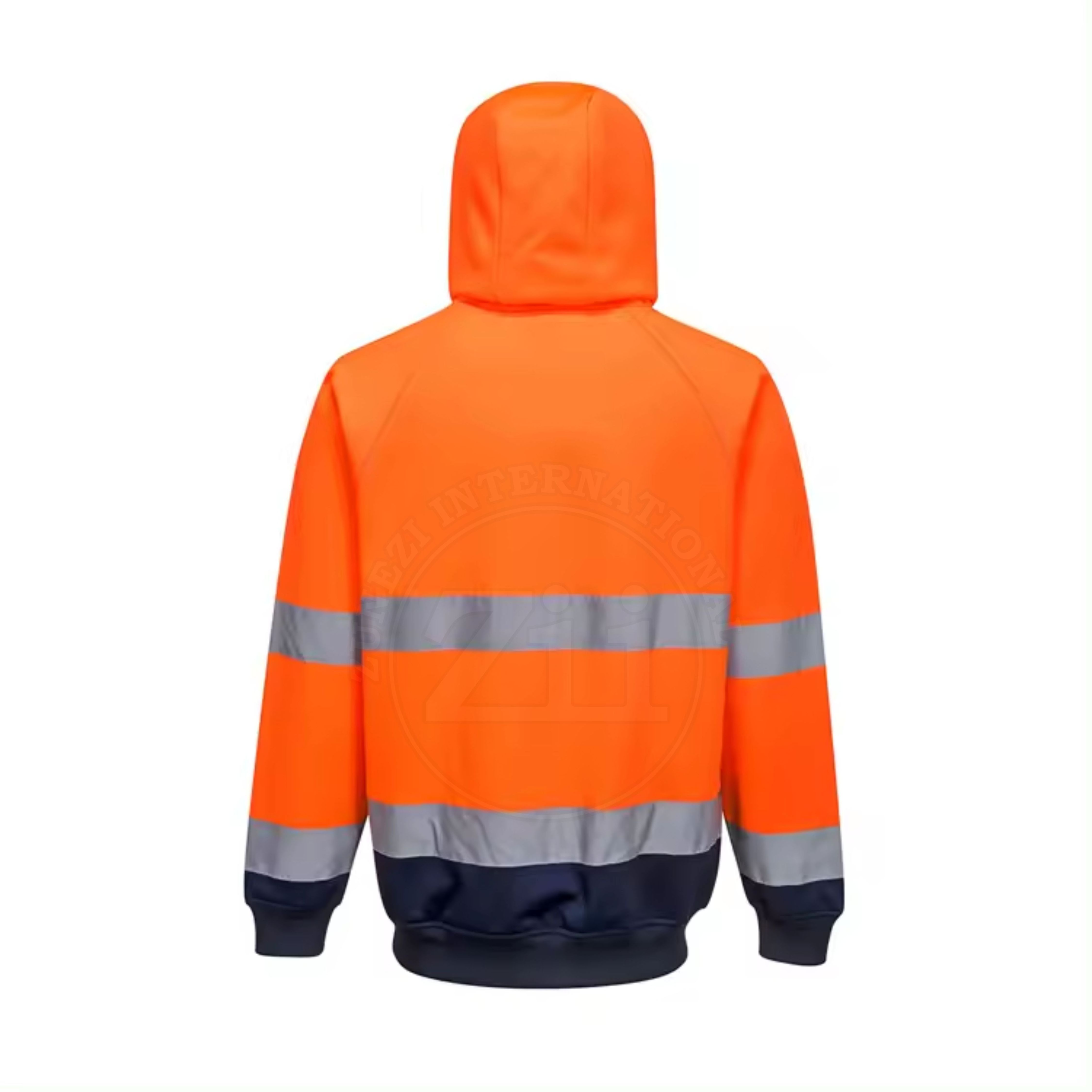 Men Reflective High Visibility Safety Hoodie Wholesales Custom Logo Construction Hi Vis Long Sleeve Orange Work Reflective