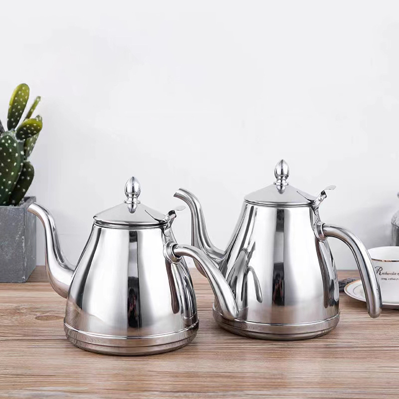 Luxury Tea Pot Thickened Stainless Steel with Filter Screen Teapot Hotel Restaurant Boiling Tea Pot Tea Kettle