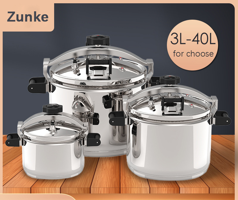 Explosion-proof Pressure Cooker Factory Price Large Capacity Commercial Stainless Steel Pressure Cookers with Lid Kitchen