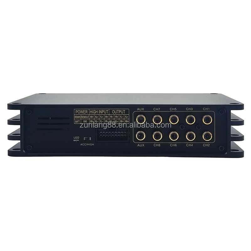 31 band EQ BT 5.2 Car Dsp Audio Processor  4 in 4 out 8 RCA App Tune SQ Class AB Car DSP Amplifier