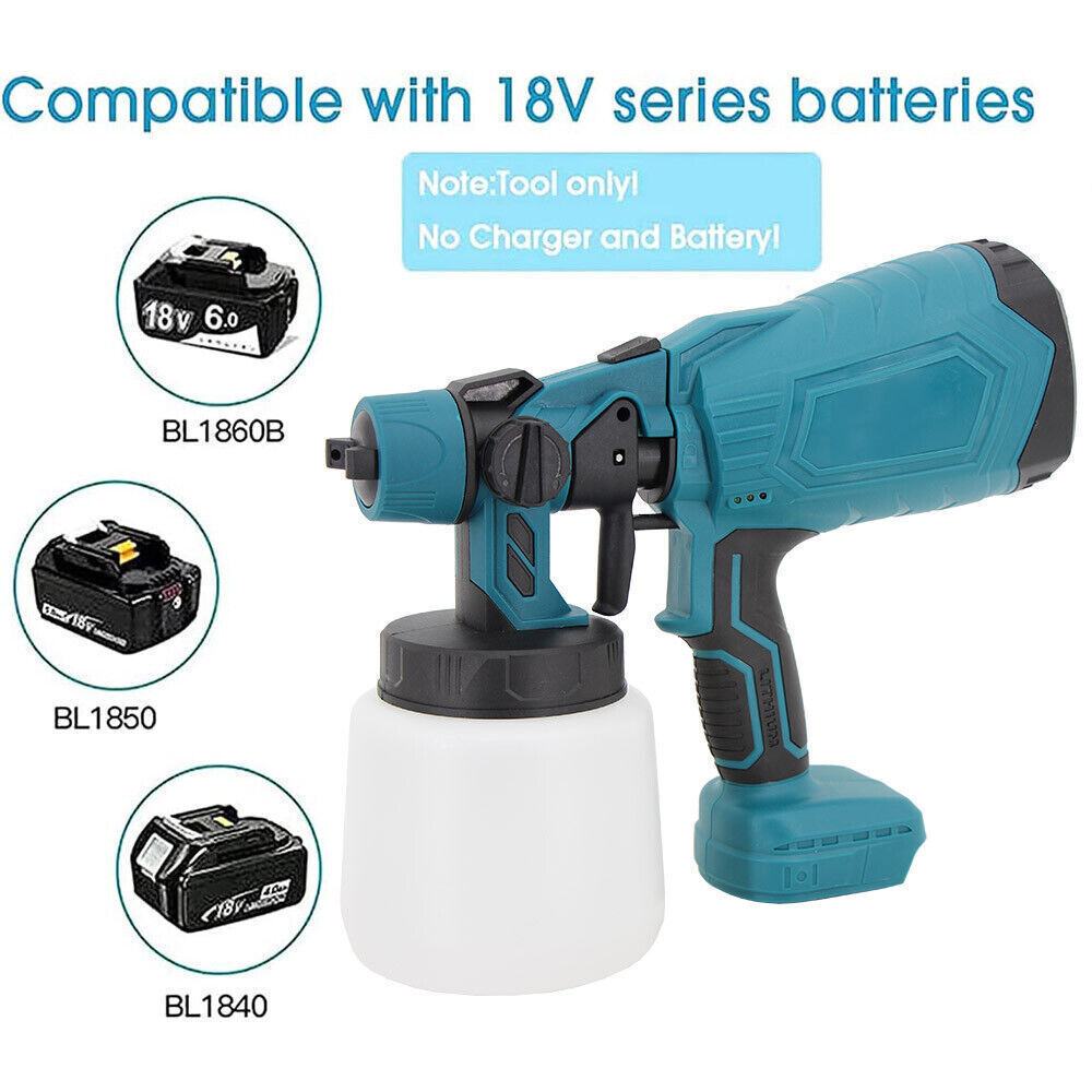 Cordless Electric Spray Gun Machine, Lithium Battery Power Spray Gun Suitable for paints, emulsion paints.