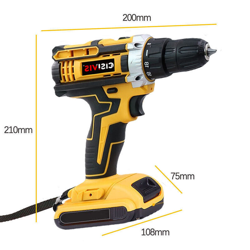 21V Cordless Electric impact drill Set New Driver with Charger & 2 Batteries Power Drill