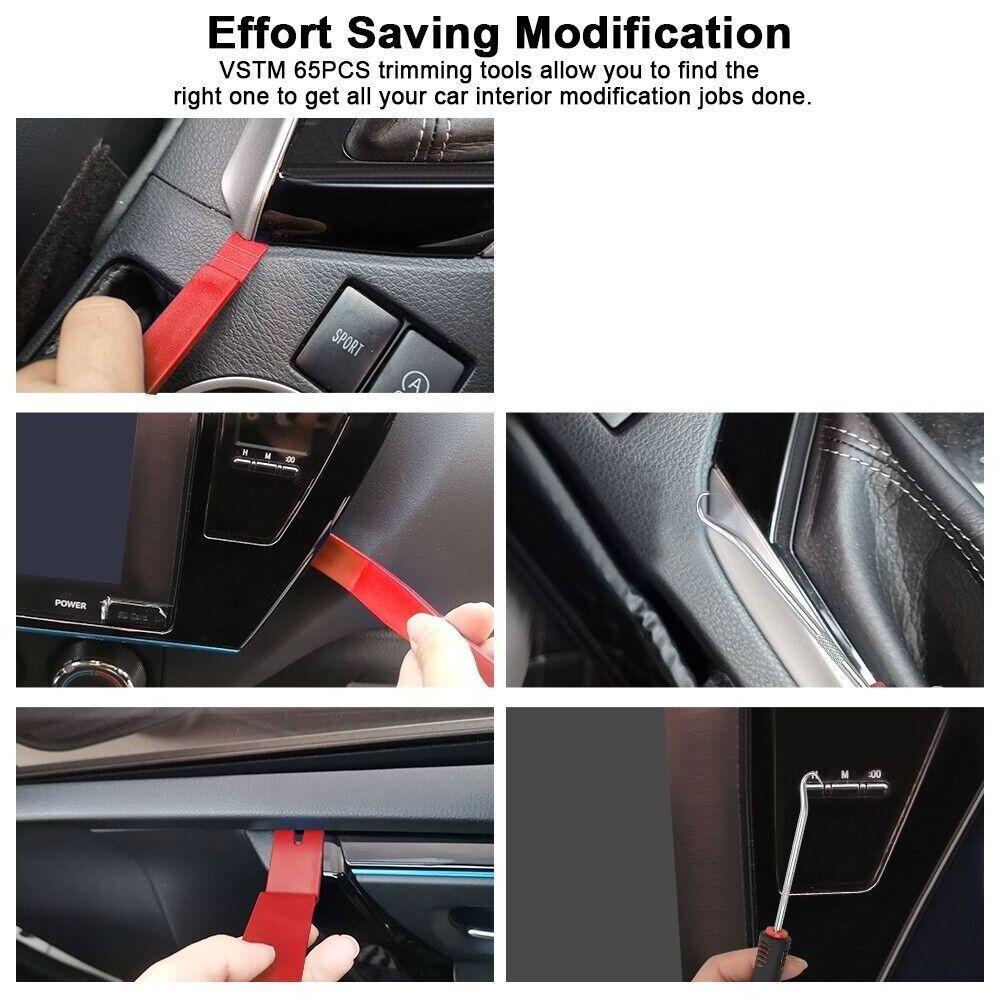 238Pcs Car Trim Removal Pry Tool Set Molding Panel Door Dash Interior Clip Kit