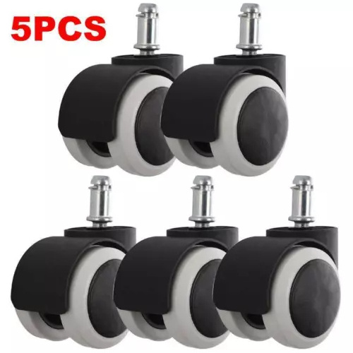 5PCS 50mm Twin Office Chair Seat Replacement Spare Double Castor/Caster Wheels