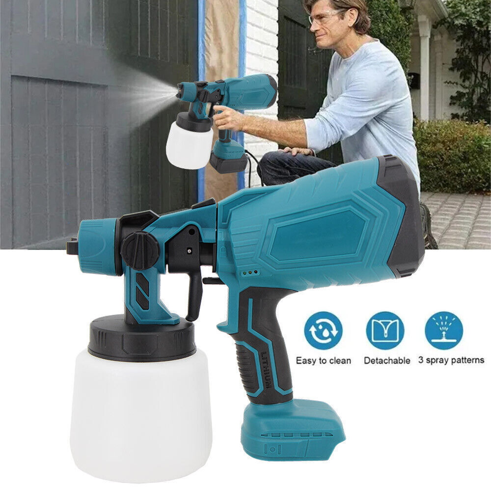 Cordless Electric Spray Gun Machine, Lithium Battery Power Spray Gun Suitable for paints, emulsion paints.