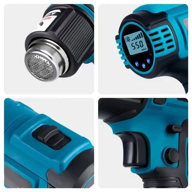 Wireless High Power Digital Display Temperature-Adjustable Portable Hot Air Gun with Lithium Cordless Heat Gun