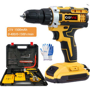 21V Cordless Electric impact drill Set New Driver with Charger & 2 Batteries Power Drill