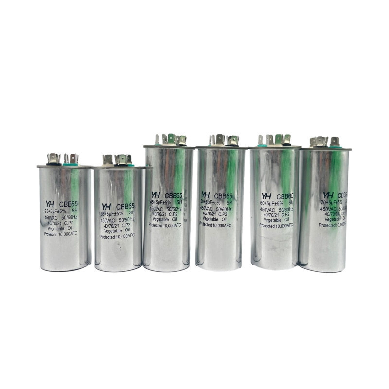 High quality customized CBB65 450vac air conditioner start capacitor/15-100uf capacitor cbb65 370vac air conditioner st